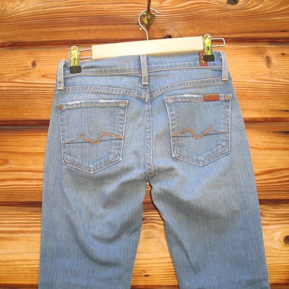 7 For All Mankind 7FAM Low Rise Y2K Boot Cut Jeans 26 X 30 - Picture 7 of 12